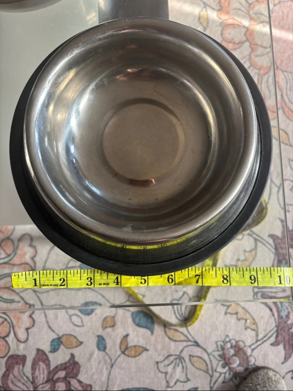 Stainless Steel Non-Slip Dog Feeding Bowls - Set of 3 (Silver with Black Base)